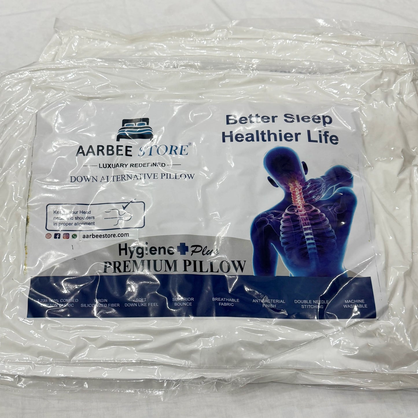 Hollow Fiber Pain Relief Pillow Aarbee Store