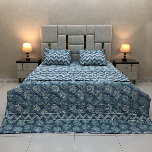 Azure - Quilted Comforter Set 6 Pcs