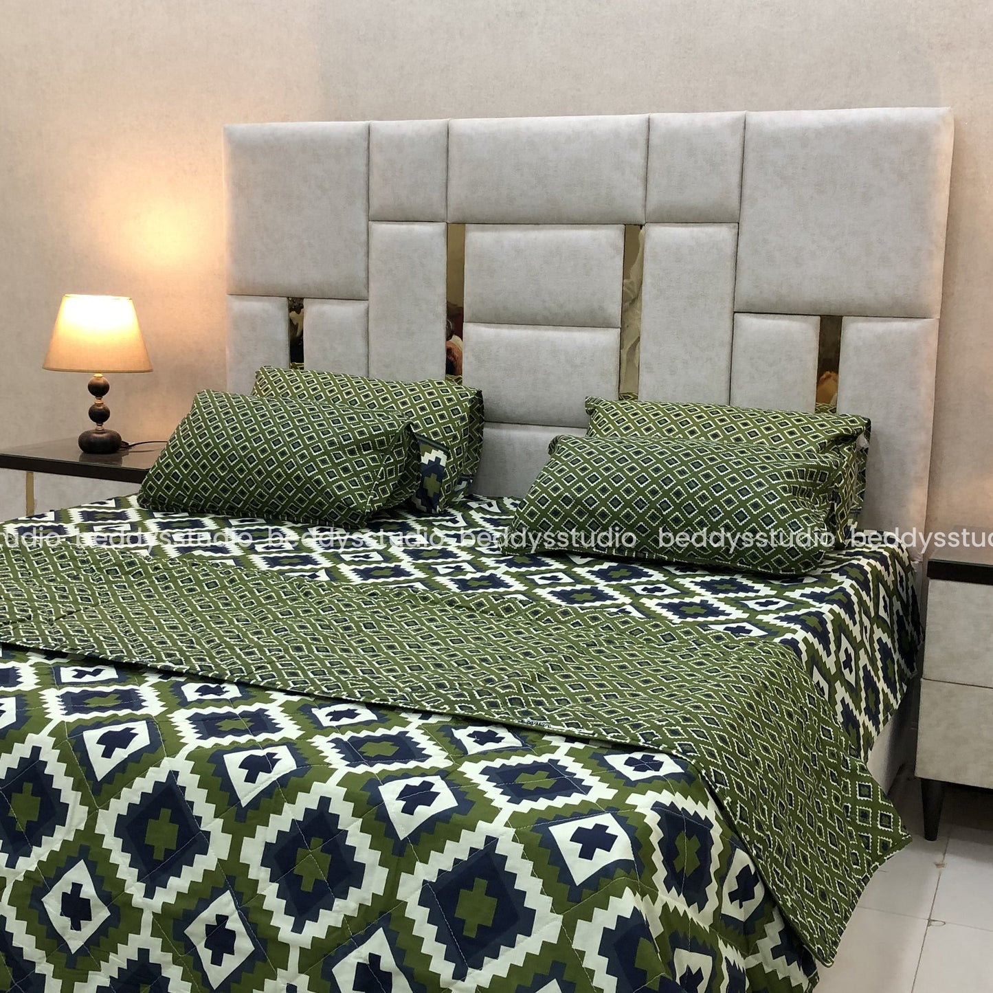 Saffron- Quilted Comforter Set 6 Pcs