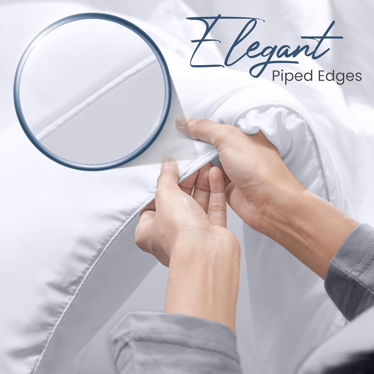 Bedding Comforters All Season Duvet Insert, Down Alternative Box Stitched Bed Comforter