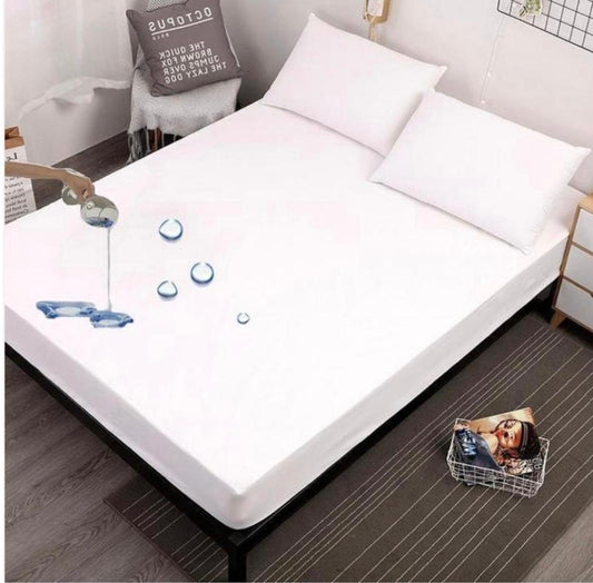 Waterproof Mattress Protector Queen Size, Premium 200 GSM Terry Mattress Cover, Soft & Breathable Bed Cover,