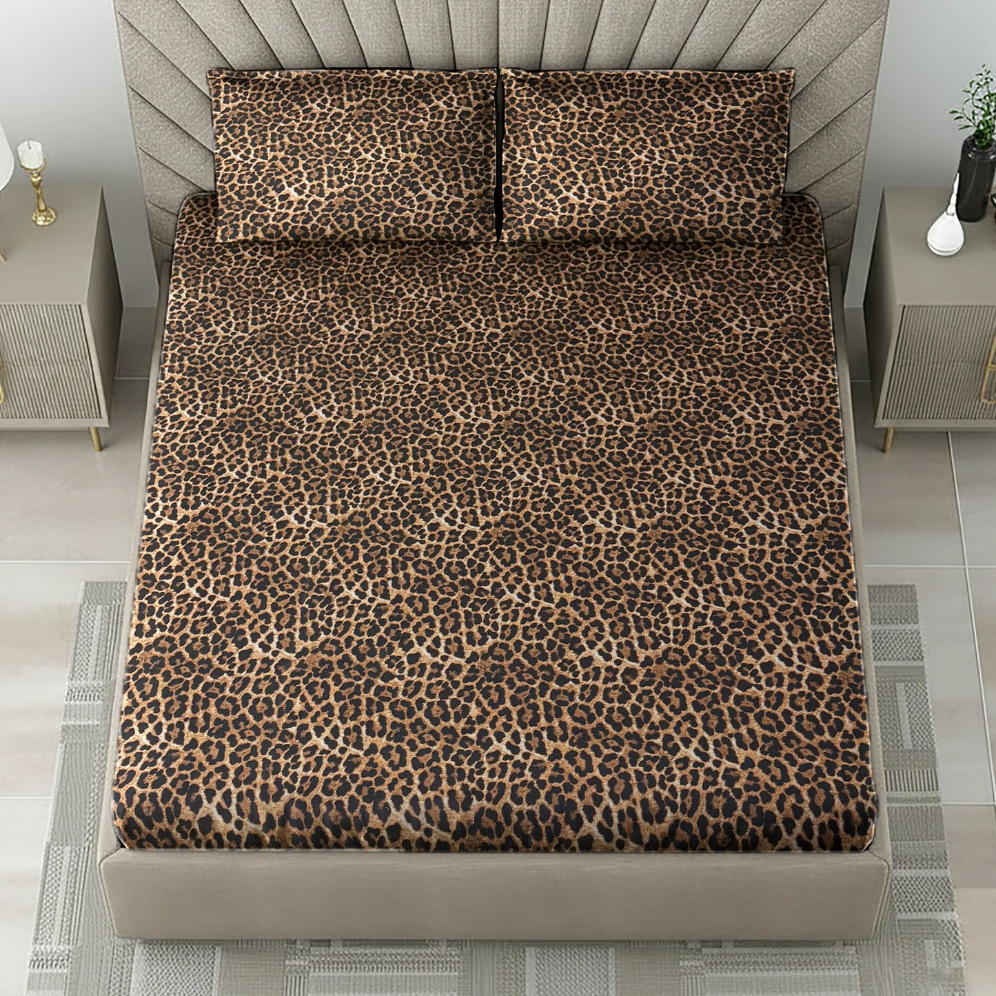 Premium Cheetah Pattern Bed Sheet -