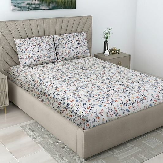 Charming Multi-Color Floral Bedding Set - Vintage Vine & Flower Design